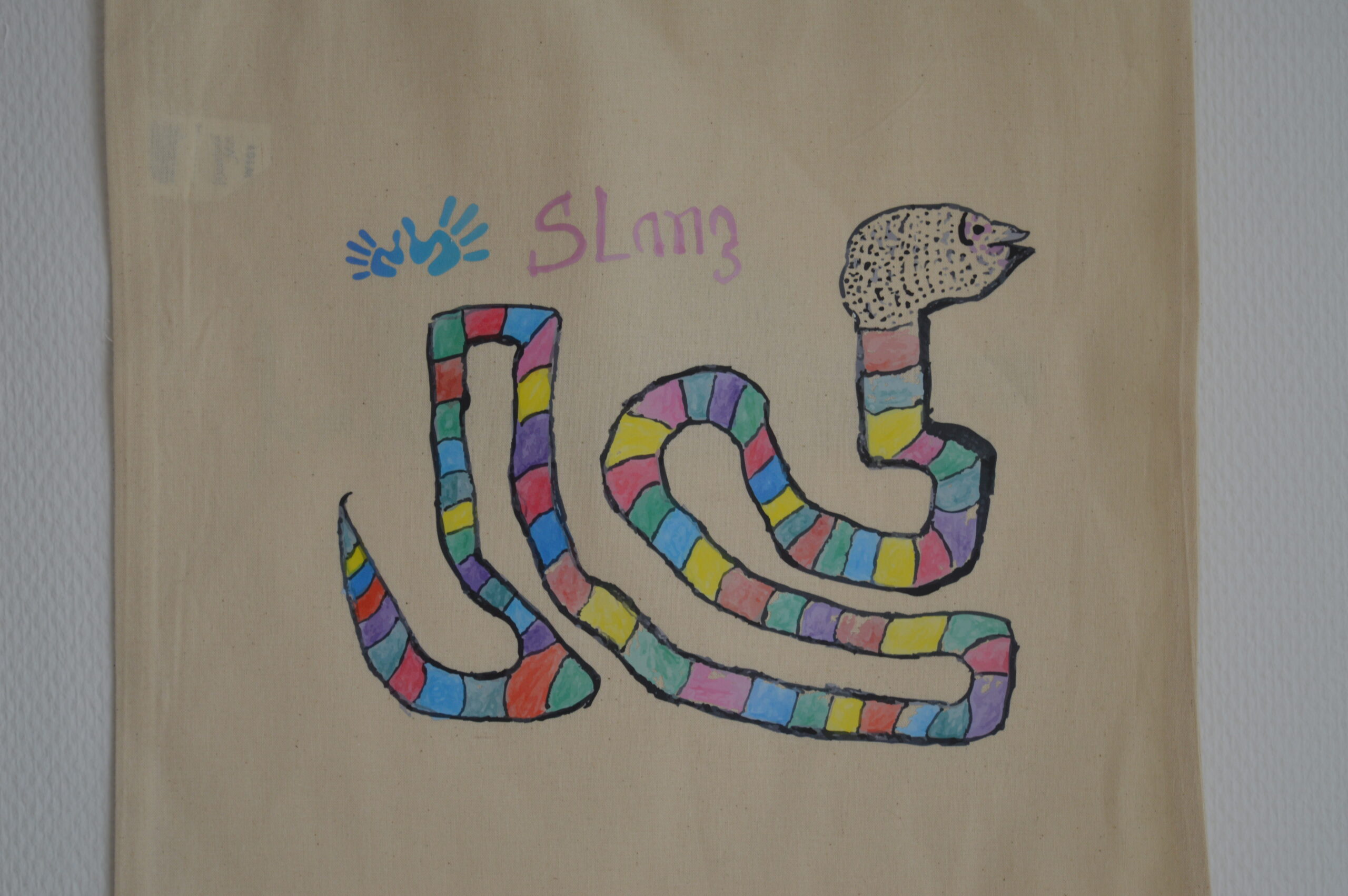 Tote bag met tekening slang van Sekou - Afbeelding 6